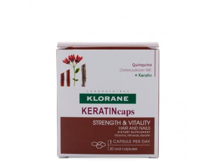 KLORANE KERATINcaps – Sila&vitalita, vlasy a nechty kapsúl 30ks