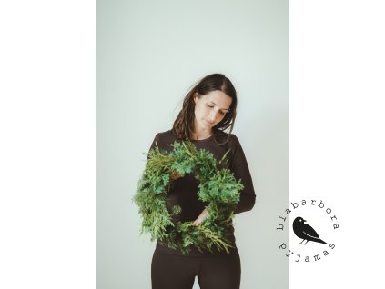 Čokoládově hnědé pyžamo