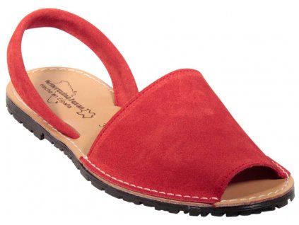 abarcas červené semiš