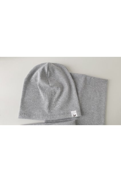 Jarní čepice RIB - Středně šedý melír