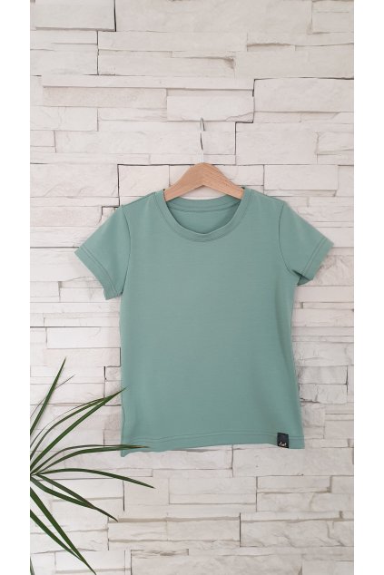Tričko s krátkým rukávem - Tmavá máta (vel. 122)