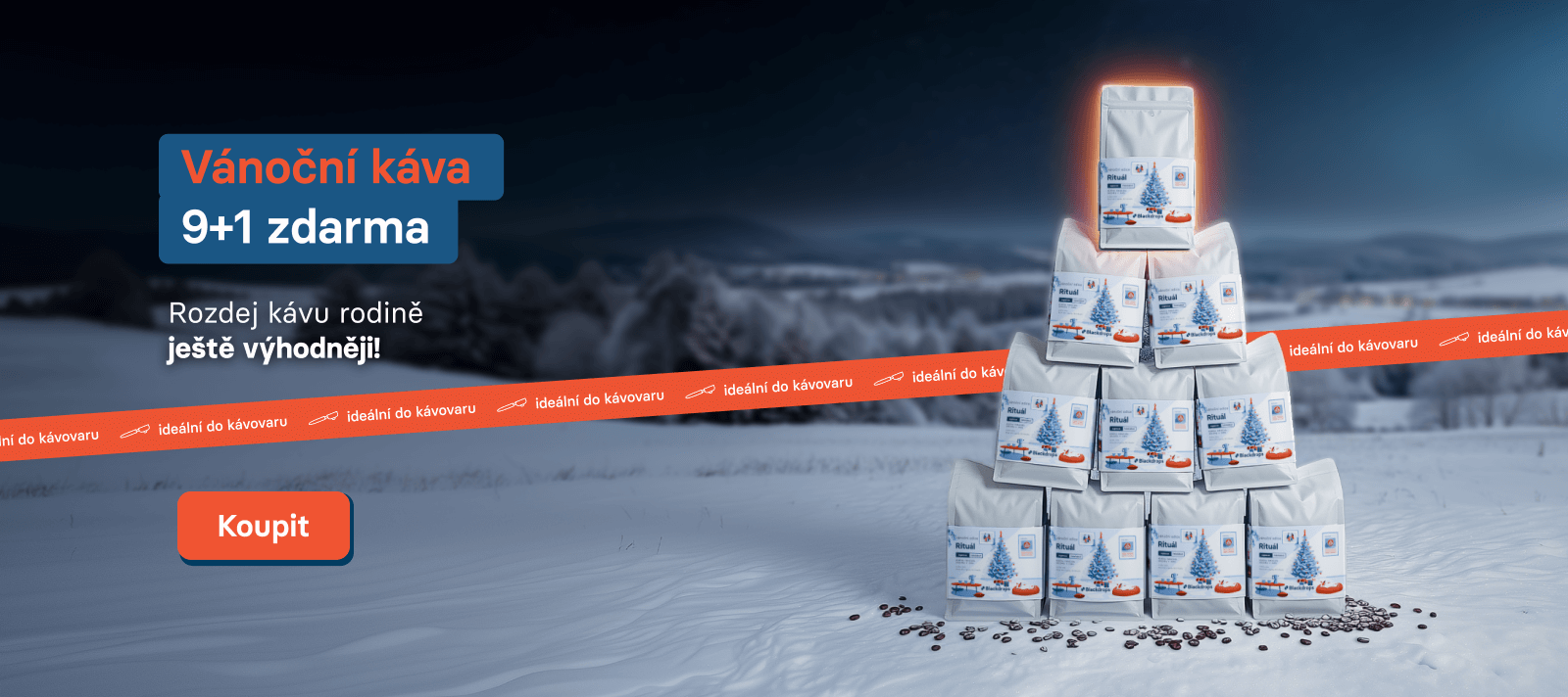 9plus1 zdarma Vánoční espresso směs Rituál