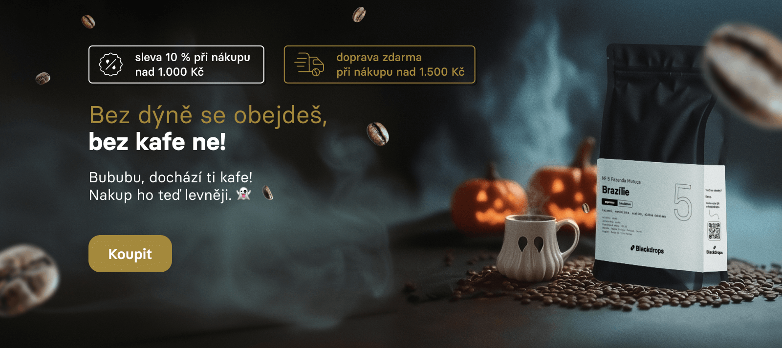 Halloween banner akce Blackdrops