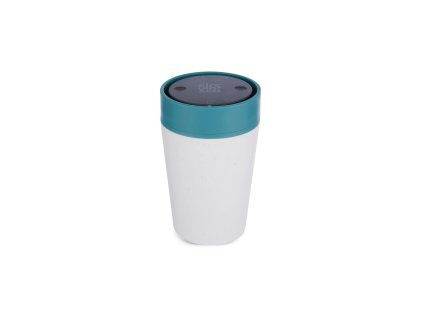 Circular Co 8oz papercup angled leakproof GreenWhite
