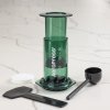 aeropress coffee maker clear green set