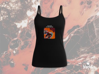 Dámské černé špagetová cheroke