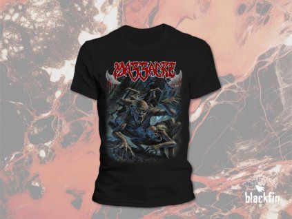 Bavlněné tričko Massacre - Blue