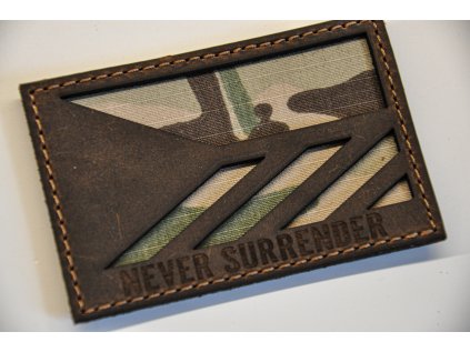 NEVER SURRENDER CZE MC COMBAT FLAG PATCH
