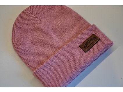 ZIMNÍ ČEPICE LIGHT ROSE MALÉ LOGO