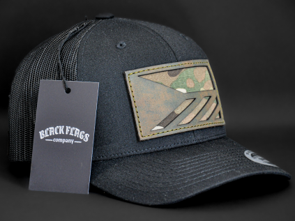 MULTICAM CAMO LEATHER ČERNÝ TRUCKER