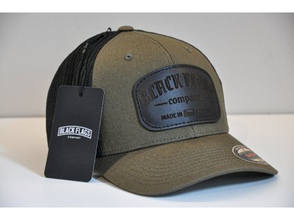 BLACK FLAGS CO OLIVA FLEXFIT TRUCKER S/M