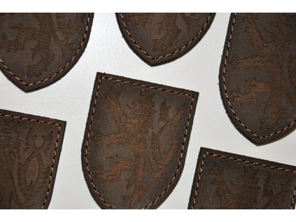 ČESKÝ LEV - KOŽENÁ NÁŠIVKA