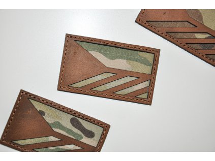 CZE COMBAT FLAG MULTICAM - KOŽENÁ NÁŠIVKA