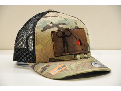 ČERNOVOUS MULTICAM TRUCKER HNĚDÁ KŮŽE