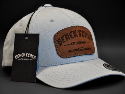 LIGHT BLUE TRUCKER BLACK FLAGS CO. LOGO