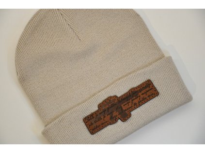ZIMNÍ ČEPICE BÉŽOVÁ TOHLE JE MOJE PUŠKA