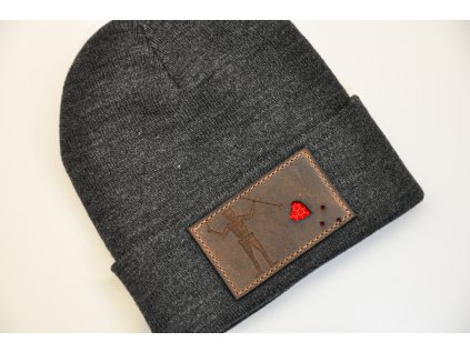 ZIMNÍ ČEPICE TMAVĚ ŠEDÁ ČERNOVOUS