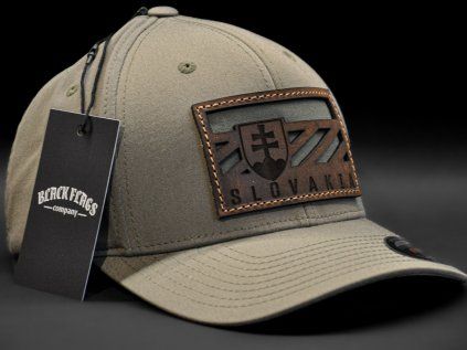 SLOVENSKO COMBAT FLAG RANGER GREEN FLEXFIT BROWN LEATHER S/M