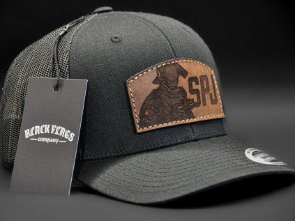POLICIE SPJ BLACK TRUCKER BROWN LEATHER