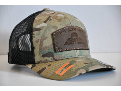 POT ŠETŘÍ KREV MULTICAM TRUCKER BROWN LEATHER
