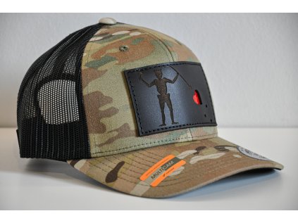 ČERNOVOUS MULTICAM TRUCKER ČERNÁ KŮŽE
