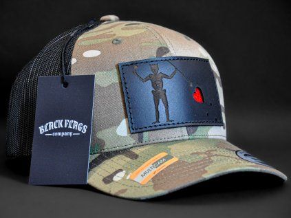 ČERNOVOUS MULTICAM TRUCKER ČERNÁ KŮŽE