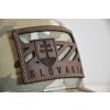 SLOVENSKO COMBAT FLAG MULTICAM TRUCKER BROWN LEATHER