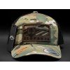 SLOVENSKO COMBAT FLAG MULTICAM TRUCKER BROWN LEATHER