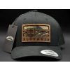 SLOVENSKO COMBAT FLAG BLACK TRUCKER BROWN LEATHER