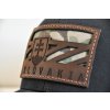 SLOVENSKO COMBAT FLAG BLACK TRUCKER BROWN LEATHER