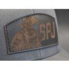 POLICIE SPJ GREY TRUCKER BLACK LEATHER