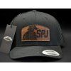 POLICIE SPJ BLACK TRUCKER BROWN LEATHER