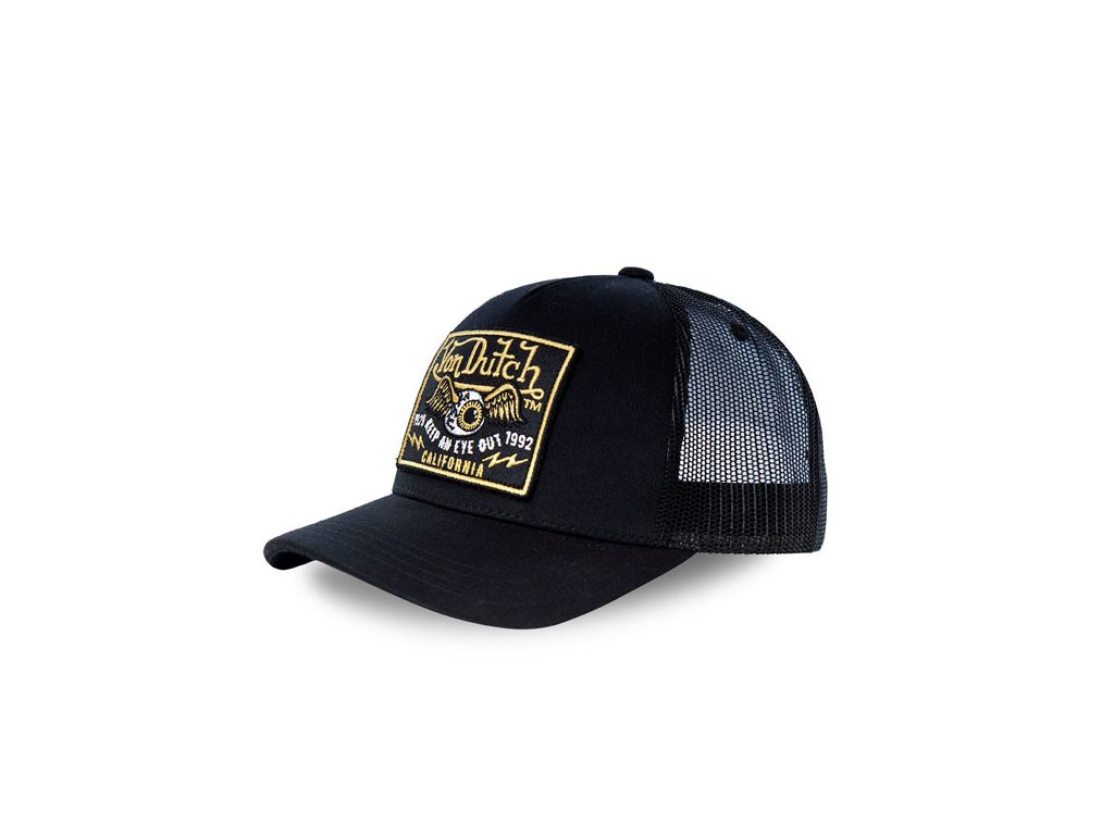 KŠILTOVKA Von Dutch Heritage cap square patch eyes gold/black