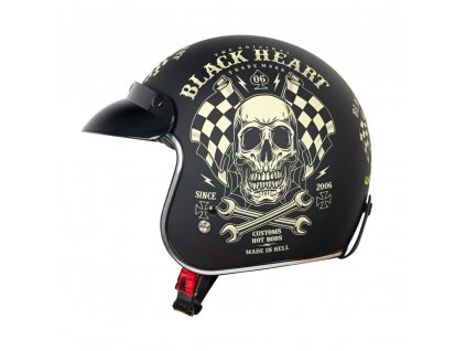 Moto přilba W TEC Kustom Black Heart 18