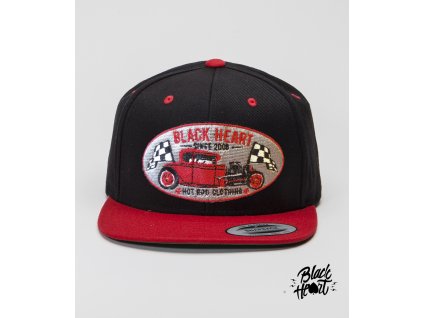 Kšiltovka BLACK HEART HOT ROD RED