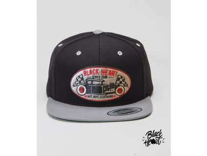 Kšiltovka BLACK HEART HOT ROD GREY