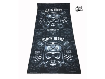 Nákrčník BLACK HEART PISTON SKULL