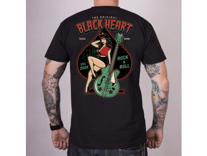 triko blacxk heart rock n roll pin up