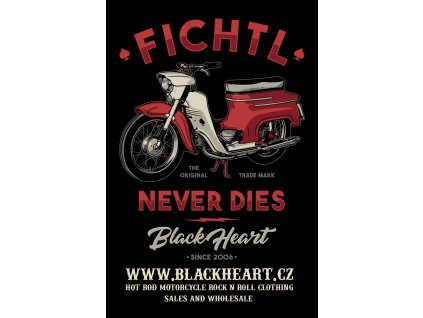 MOTORKÁŘSKÁ nálepka FICHTLl BLACK HEART