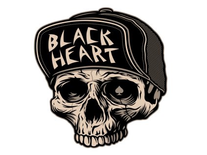 NÁLEPKA BLACK HEART GARAGE BUILD