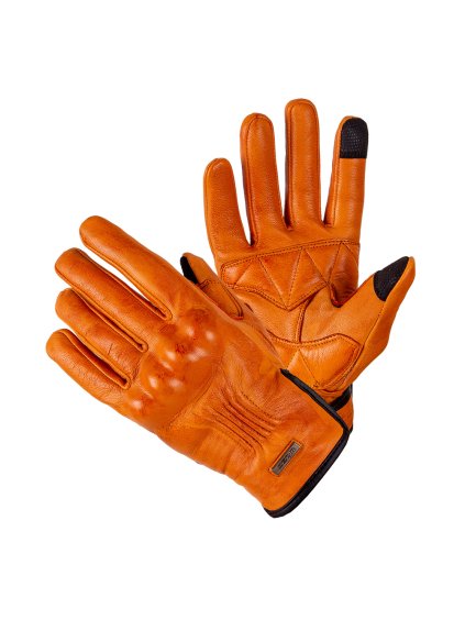 Kožené moto rukavice W-TEC Dahmer (Barva světle hnědá, Velikost S)
