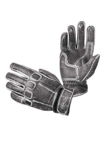 Kožené moto rukavice W-TEC Rifteur (Barva černá, Velikost S)