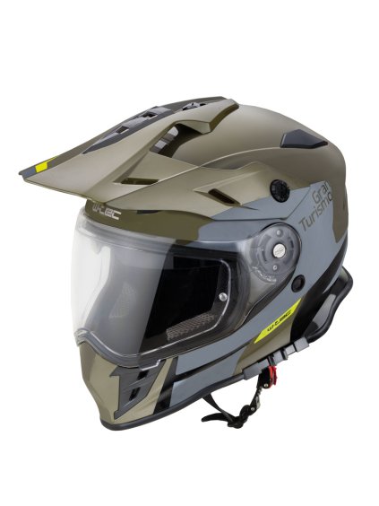 Moto přilba W-TEC V331 PR Graphic (Barva Khaki-Grey, Velikost XS (53-54))