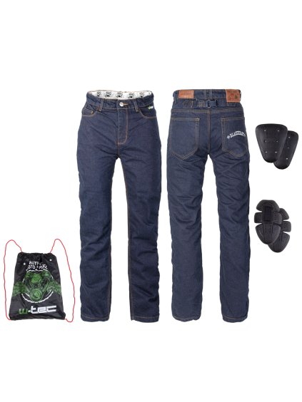 Pánské moto jeansy W-TEC Resoluto (Barva modrá, Velikost S)