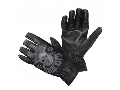 Moto rukavice kožené Black Heart Skull Gloves