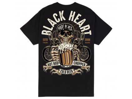 MOTORKÁŘSKÉ TRIČKO Triko BLACK HEART BEER BIKER