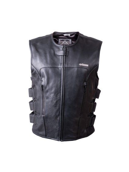 Kožená moto vesta W TEC Trabacho (1)