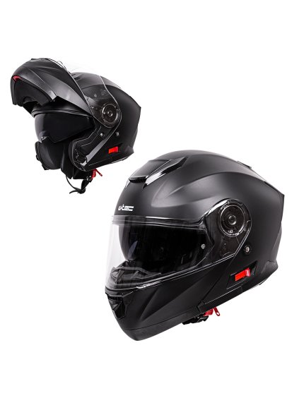 Výklopná moto přilba W-TEC Cullo (Barva černá matná, Velikost XS (53-54))