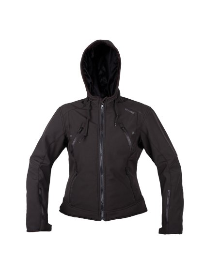 Dámská softshellová moto bunda W-TEC Dyte (Barva černá, Velikost XS)
