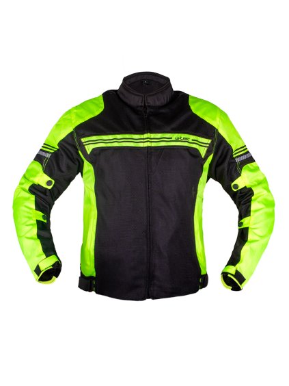 Letní moto bunda W-TEC Dexter (Barva černo-zelená, Velikost S)
